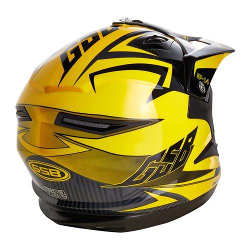 Шлем кроссовый GSB XP-14 B YELLOW STAREZZI 1