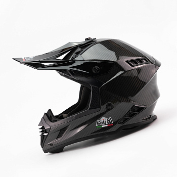 Шлем кроссовый AiM RH855 Carbon 3K Glossy